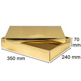 Pudełko Laminowane 350x240x70mm złote