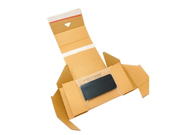 Brązowe pudełko fasonowe FixBox FB10 z przezroczystą folią 150x100x55mm, 10szt