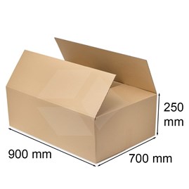 Karton klapowy 900x700x250mm C500, mocne brązowe pudełko do wysyłki dużych paczek