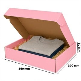 Karton wykrojnikowy różowy 360x300x80 mm – pudełko prezentowe premium