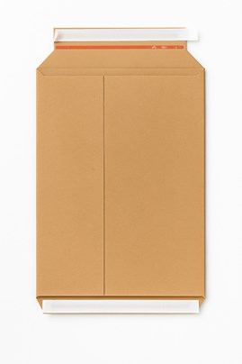 Koperta kartonowa 321x455mm A3 Brązowa 2paski zwrotna koperta