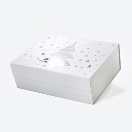 Pudełko Magnetyczne Świąteczne Białe 600x440x200mm(zew)XXL Na Prezent