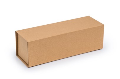Kraftowe pudełko prezentowe na jedną butelkę wina z magnetycznym zamknięciem 325x110x105mm