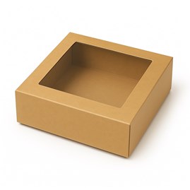 Pudełko Magnetyczne Kraft z Okienkiem 250x250x90mm (zew.)
