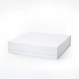 Białe pudełko magnetyczne A3 kwadratowe 440x440x100mm, opakowanie na prezent