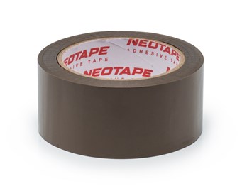 Brązowa taśma pakowa akrylowa NEOTAPE 48mm x 90m na rolce do pakowania kartonów