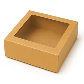 Pudełko Magnetyczne Kraft z Okienkiem 300x300x100mm (zew.)